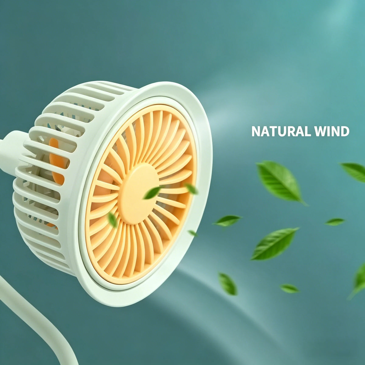 USB Rechargeable Clip on Small Fan 360° Adjustable Battery Powered Mini Fan Strong Wind Flexible Neck Desktop Stroller Quiet Fan