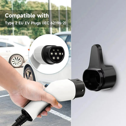 Type 2 EV Charger Holder EV Charger Plug Holder Stand Wallbox Socket Electric Car Charging  Gun Cable Wall Mount Bracket