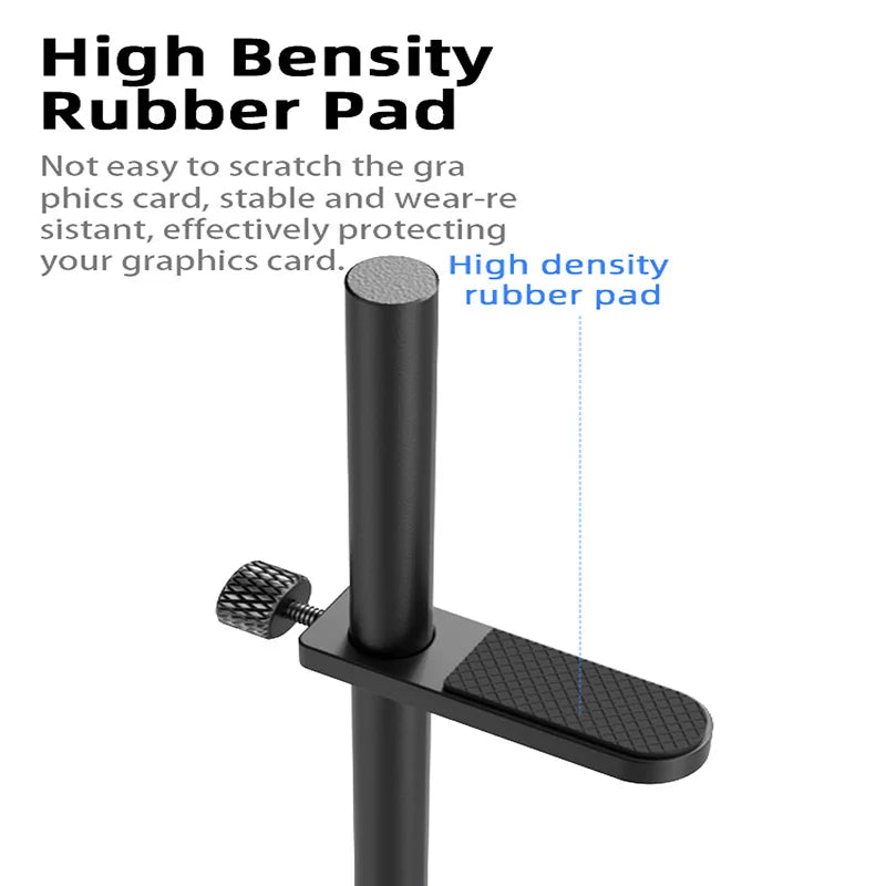 TEUCER Graphics Card Bracket GPU Metal Support Bracket Adjustable Height Aluminum Graphics Card Bracket PC Chassis Accessories