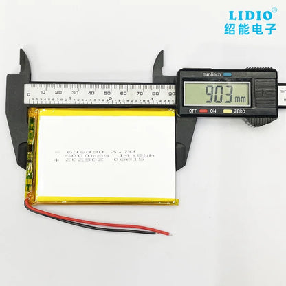 3.7V 606090 Polymer Lithium Battery 4000mAh Large Capacity Tablet Computer Mobile Power Bank Supply DIY Rechargeable Batteries