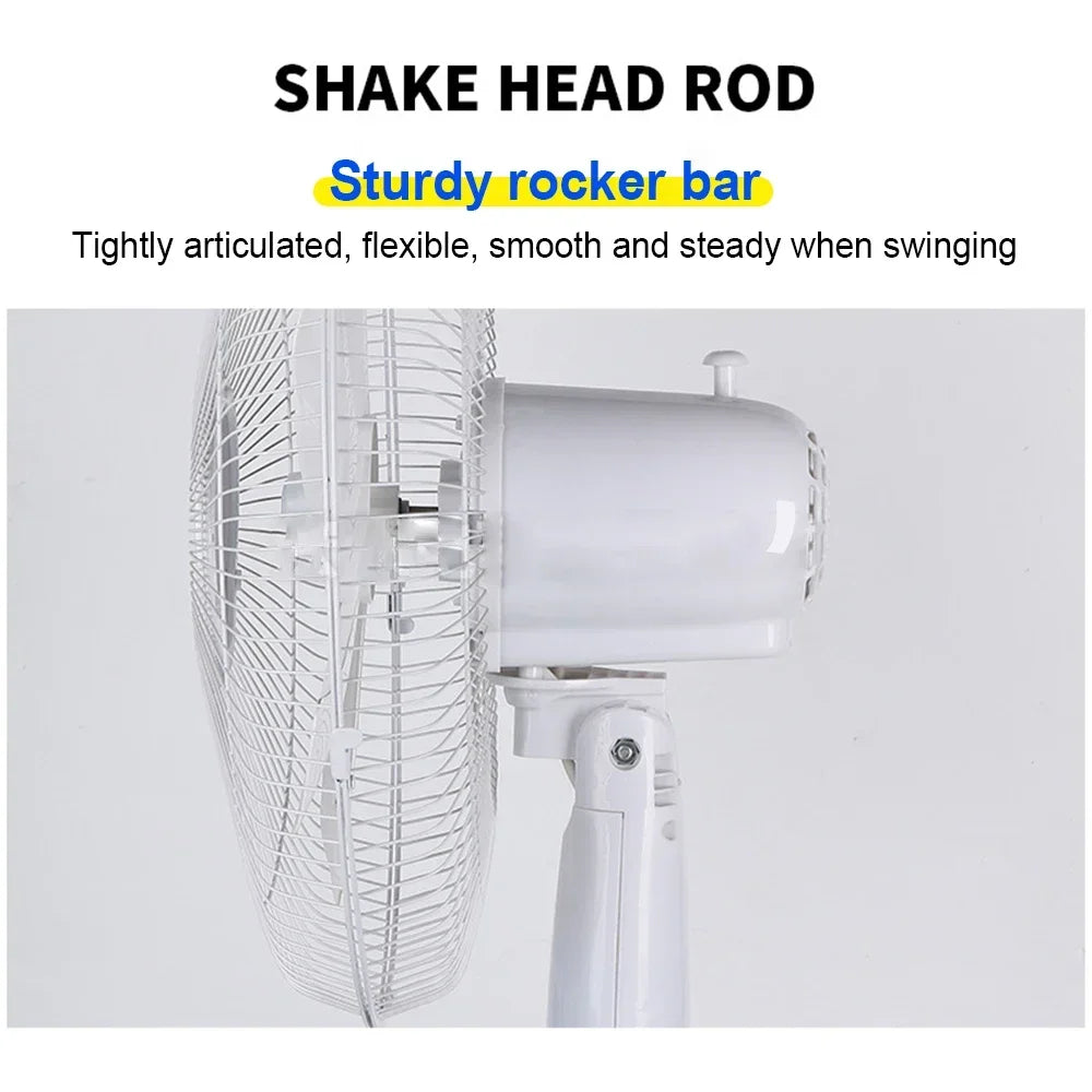 Solar Floor Fan Rechargeable Fan 25W Panel 5H Charges 12H Runtime Remote Control & LED Display Emergency Fan for Power Outage