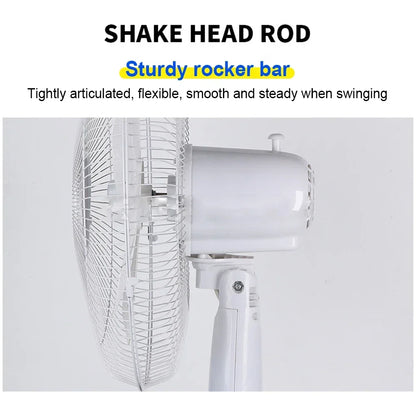 Solar Floor Fan Rechargeable Fan 25W Panel 5H Charges 12H Runtime Remote Control & LED Display Emergency Fan for Power Outage