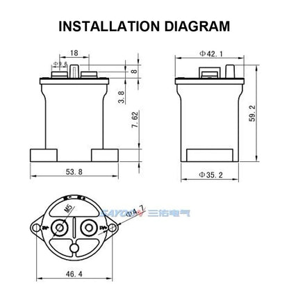SEV100AD 12V 24V 36V 48V 72V High Voltage Charging Station DC Contactor DC Power Electric Relay Switch for EV Charger