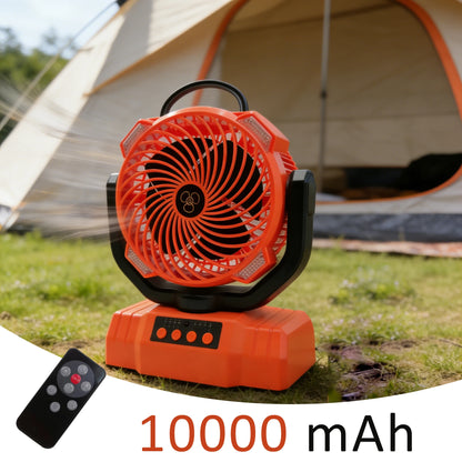 30000mAh Multicolor Portable Rechargeable Fan with Adjustable Heights & 3-Level LED Light for Camping Fishing Spray Camping Fan