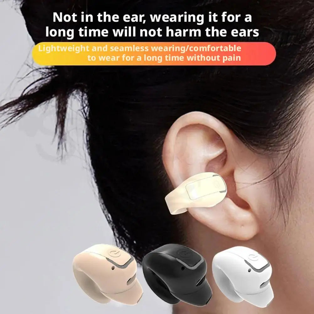 Wireless Bluetooth Earphones Bone Conduction Handsfree Earbuds TWS HIFI Stereo Single Ear Clip 9D Spatial Stereo Sound With Mic