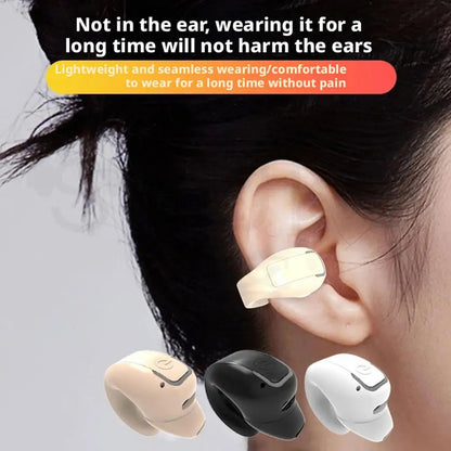 Wireless Bluetooth Earphones Bone Conduction Handsfree Earbuds TWS HIFI Stereo Single Ear Clip 9D Spatial Stereo Sound With Mic