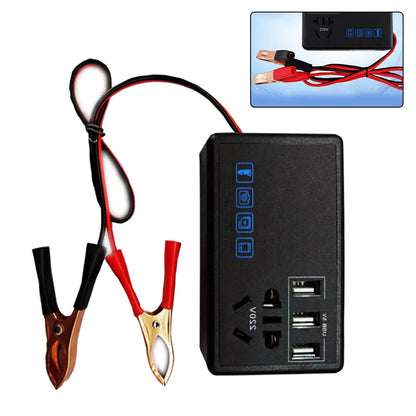 Multifunctional Car Inverter 12V24V To 220V Conversion Booster Charger Wire Clamp Type Converter Power Supply For Car And Truck