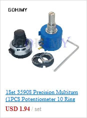 20PCS RM065 Trimmer Potentiometer Adjustable Resistor 500R 1K 5K 10K 20K 50K 100K 200K 500K 1M RM-065 Variable Resistors