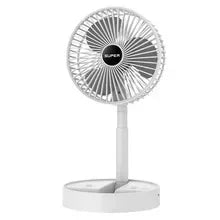 USB Charge Mini Foldable Extendable Fan Long Battery Portable Quiet Cool Fan for Dorm Home Office Indoor Desktop Cooling Gadget