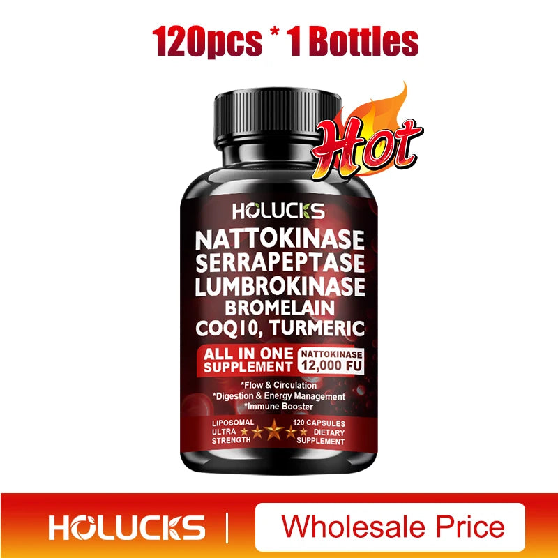 Nattokinase Supplement, Supports Blood Flow, Heart Health, & Healthy Circulation, Digestive Aid, Boosts Cellular Energy
