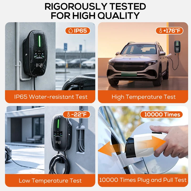 Lifl Electric Vehicle Wall Charger Fast Charging Station Type2 GBT for Electric Cars Wall-Mounted EV Charging Station