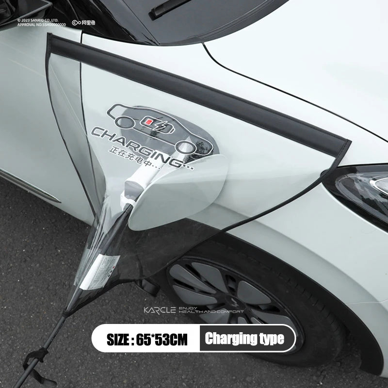 Auto Car EV Charger Plug Port Snow Rain Cover Magnetic Adhesion Waterproof Dustproof Chargering Protector for Electric Vehicles