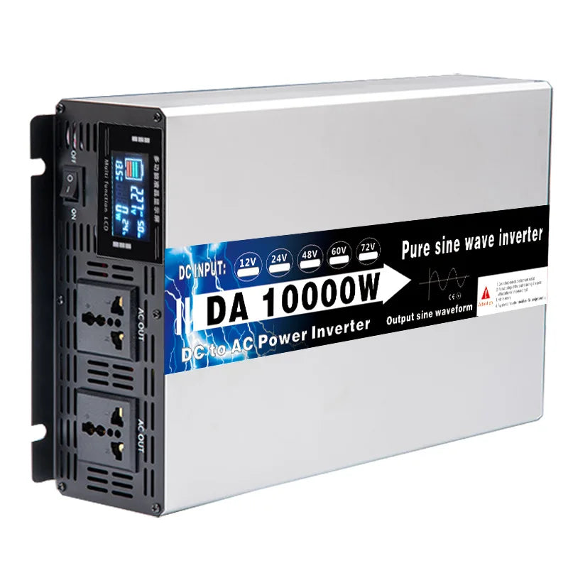 Solar Inverter 8000W 10000W 12000W Power Pure Sine Wave Inverters Inversor 24v 110v Onda Pura 12v 48v 220v Car Voltage Converter