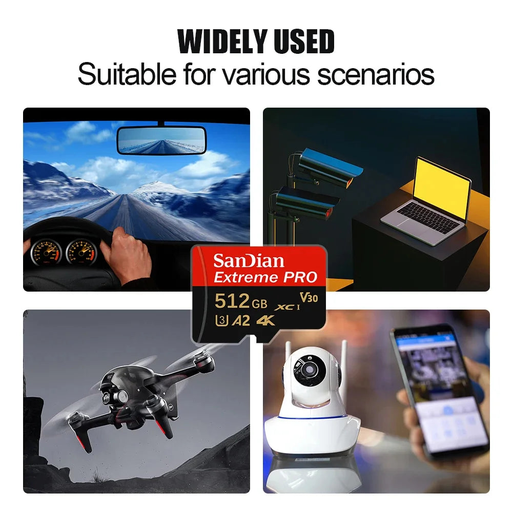 128GB Memory Card Flash Cards Reliable Micro TF/SD Card High Speed Memory Sd Cards Class10 Storage Card for PC/Smartphone