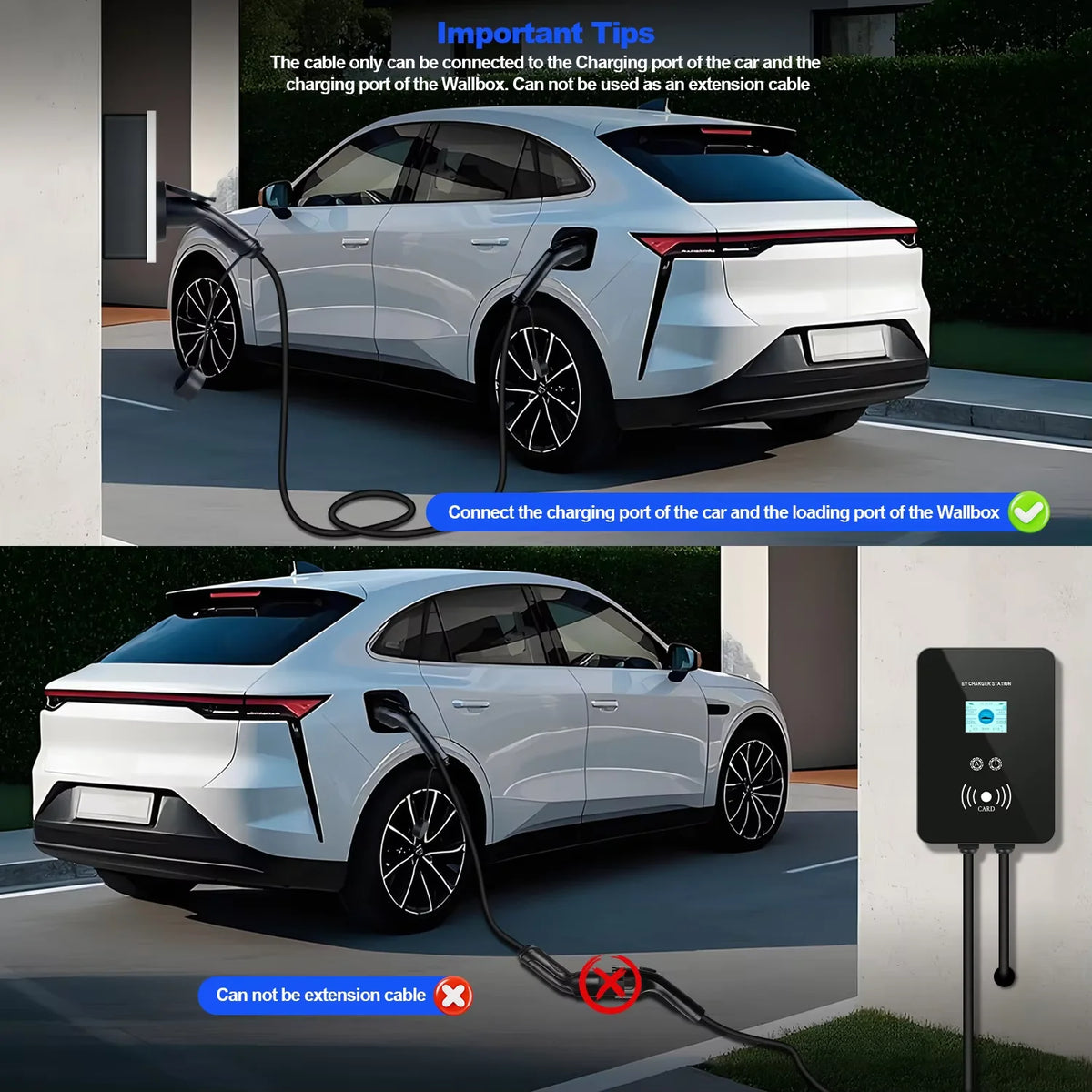 EV Charging Cable Type2 to GB/T EV Cable 3.6/7.2/11KW 1P/3P for GBT EV Car Charging On Type 2 Public Socket EVSE Charger Station