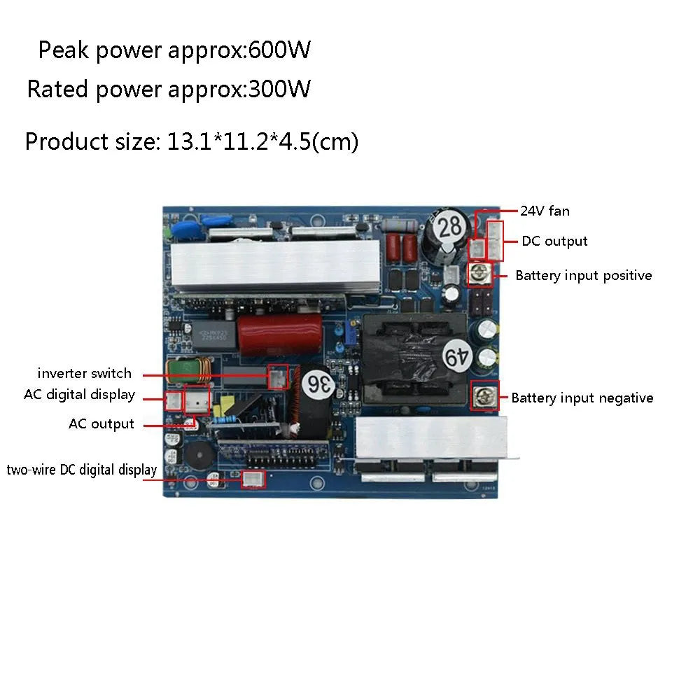 Pure Sine Wave Inverter Motherboard 12V 24V to 220V 1000W 3000W 6000W Transformer Converter Solar Off Grid Power Inverters