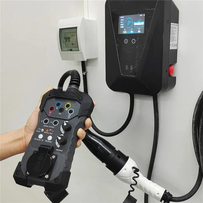 PM701E EVSE Test Adapter Electric Vehicle Charging Station Tester for Type 2 EV Charger Diagnostic Maintenance Tool