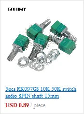 20PCS RM065 Trimmer Potentiometer Adjustable Resistor 500R 1K 5K 10K 20K 50K 100K 200K 500K 1M RM-065 Variable Resistors