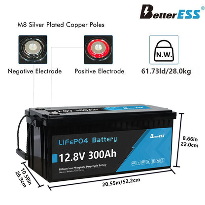New 12V 24V 100Ah 200Ah 300Ah 400Ah LiFePo4 Battery Pack Lithium Iron Phosphate Batteries for Solar Energy Storage System RVHome