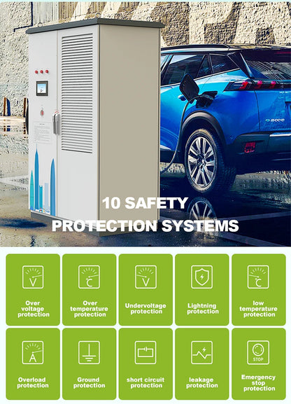 240KW Commercial EV DC Charger Rapid Charging Station for Electric Vehicles Public Parking Highway Rest Areas