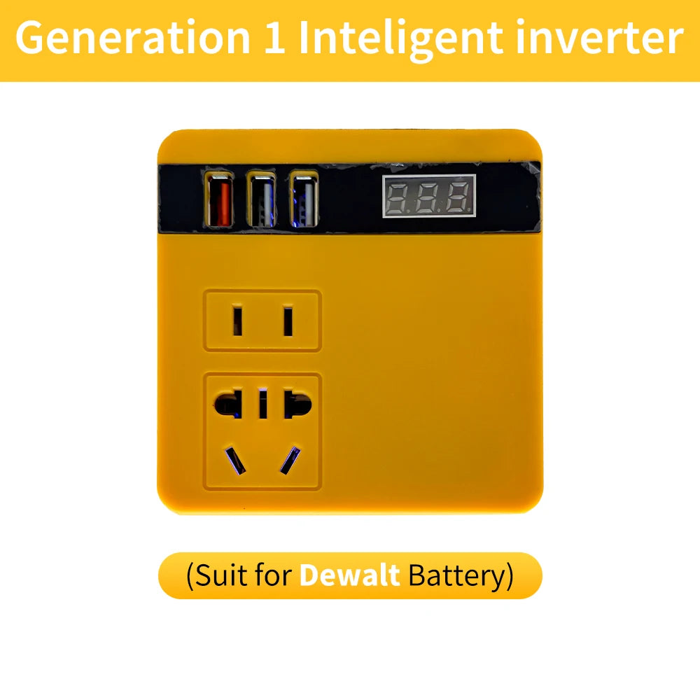 Power Inverter DC 18V To 220V Inverter Adapter Power Supply Inverter For Home Appliance Outdoor Camp For Makita/Dewalt/Milwaukee