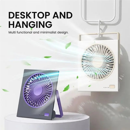 USB Rechargeable Fan For Camping 4 Speeds Quiet Table Personal Fan A
