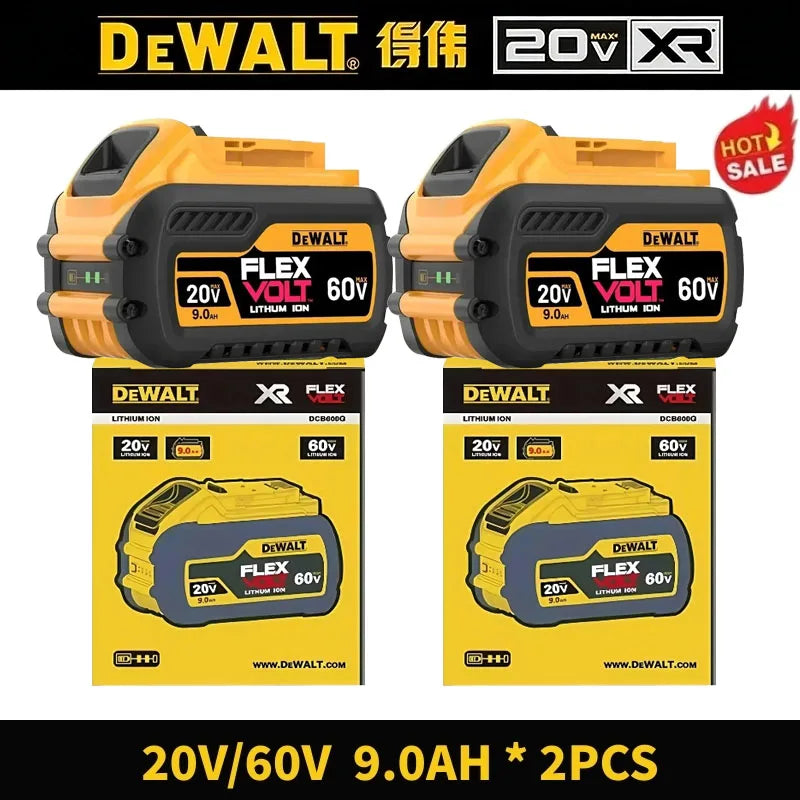 100% Original DeWalt Batteries 20V 6000mAh Li Ion Battery For DCB206 DCB205 DCB204 DCB200 DeWalt Power Tools Air Transport