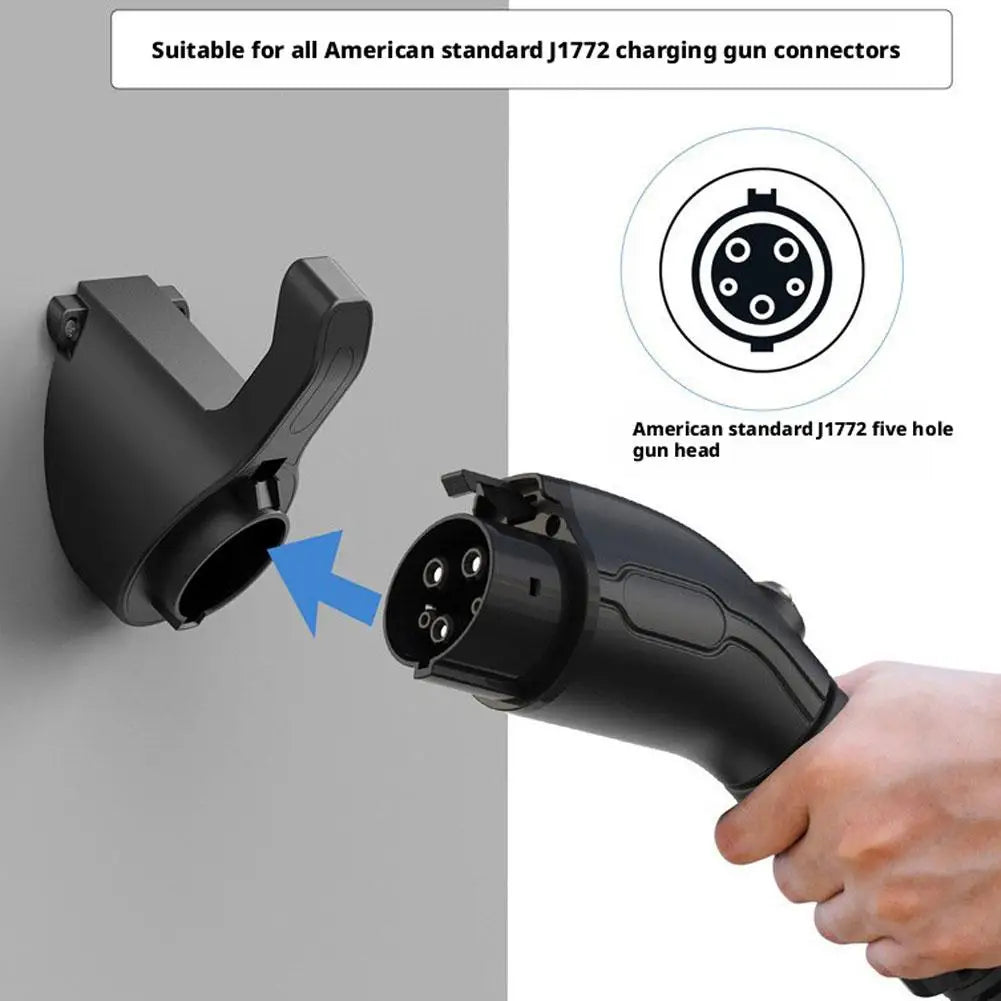 EV Charging Cable Holder Wall-mount Holster Charging Cable Organizer Car Charger Holder Type 1/Type 2 Cable Socket Holder