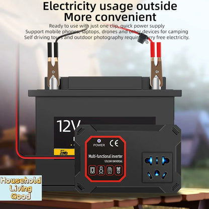 【Car Power Inverter 200W 12V/24V To 220V Converter Charger Adapter Socket Portable Vehicle-mounted Home Auto Inverters】