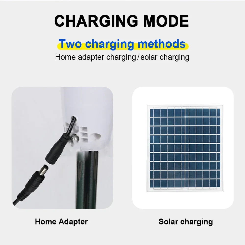 Solar Floor Fan Rechargeable Fan 25W Panel 5H Charges 12H Runtime Remote Control & LED Display Emergency Fan for Power Outage