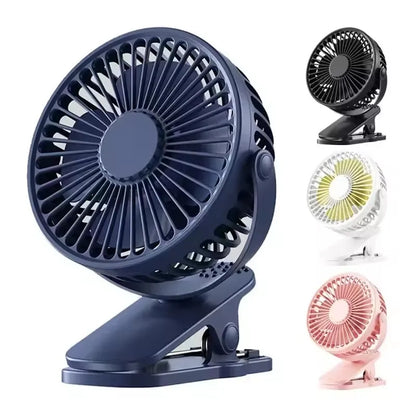 Rechargeable Portable Rechargeable Clip Fan 720°Rotatable Haht Lamp USB Rechargeable Personal Fan For Outdoor Camping Ventilador