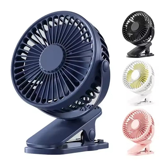 Rechargeable Portable Rechargeable Clip Fan 720°Rotatable Haht Lamp USB Rechargeable Personal Fan For Outdoor Camping Ventilador