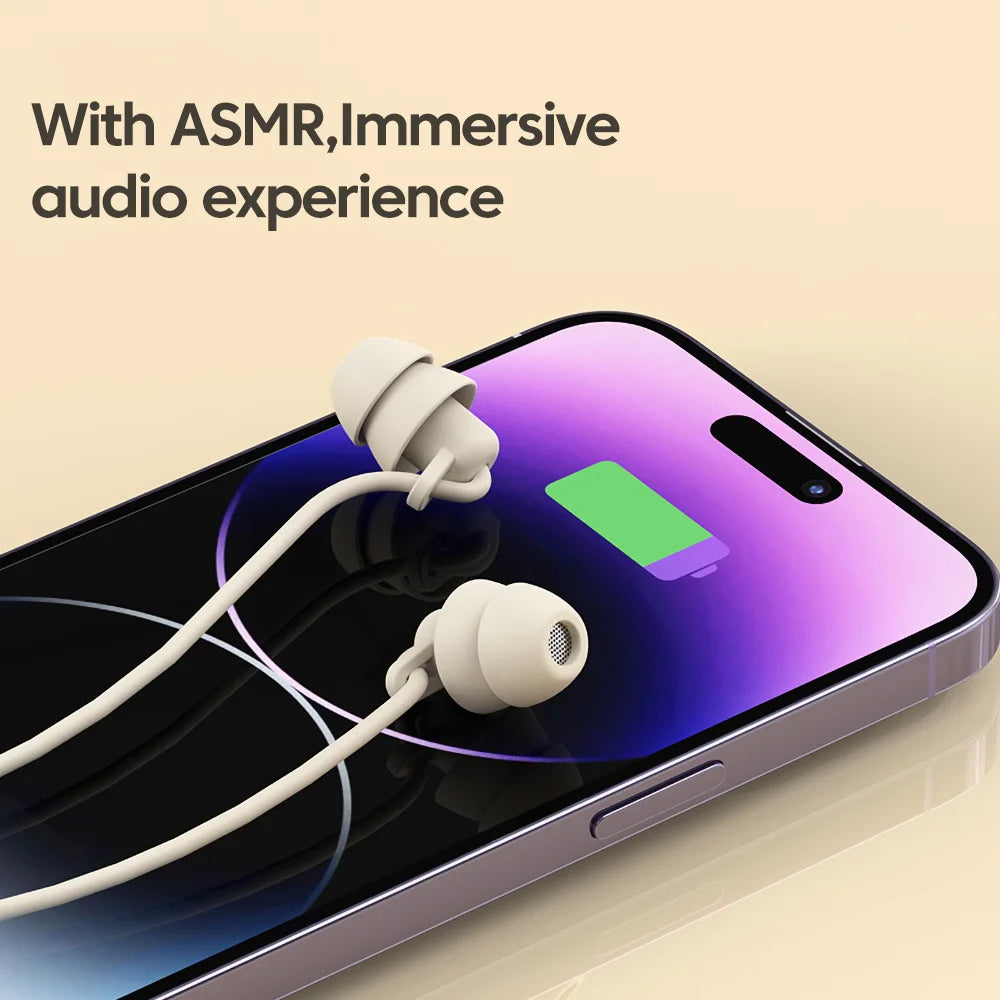 S2 Sleeping Headphone 3.5mm Wired Earphone Wire-controlled In-Ear Headset with Microphone Handfree Earbuds For Music Sport Phone