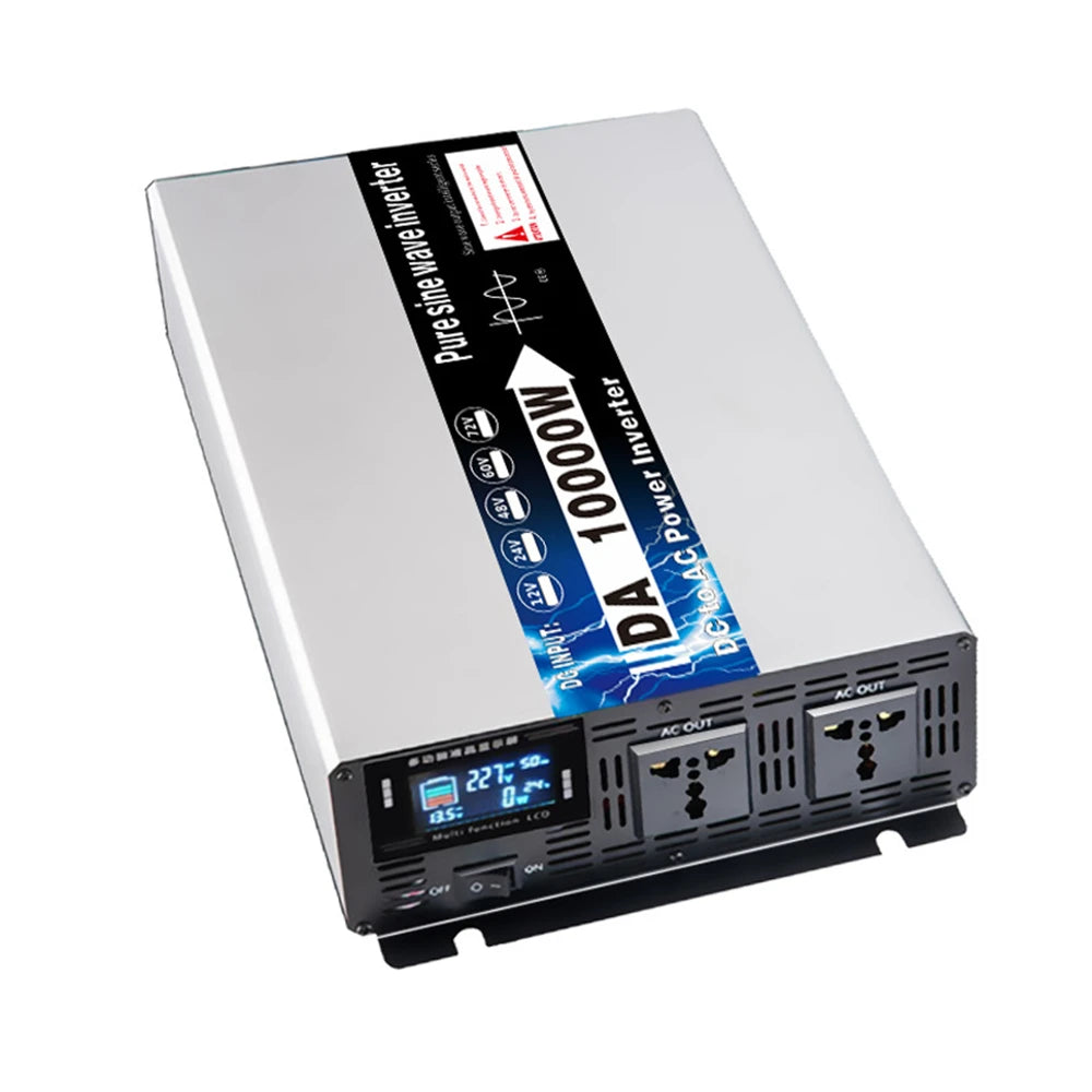 8000W 10000W 12000W Inverter 12V 24V 48V 60V 72V To AC 110V 220V Pure Sine Wave Solar Power Inverter Voltage Frequency Converter