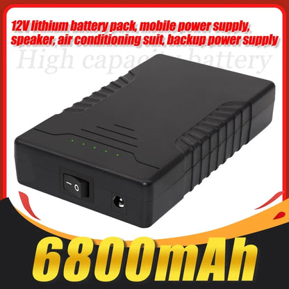 High Quality 12V Lithium Battery Pack 12000mA Large Capacity 5V Mobile Power Supply, Speaker, Air Conditioning Suit,Backup Power