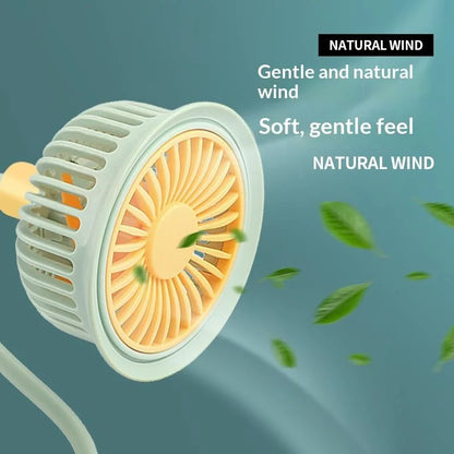 USB Rechargeable Clip on Small Fan 360° Adjustable Battery Powered Mini Fan Strong Wind Flexible Neck Desktop Stroller Quiet Fan