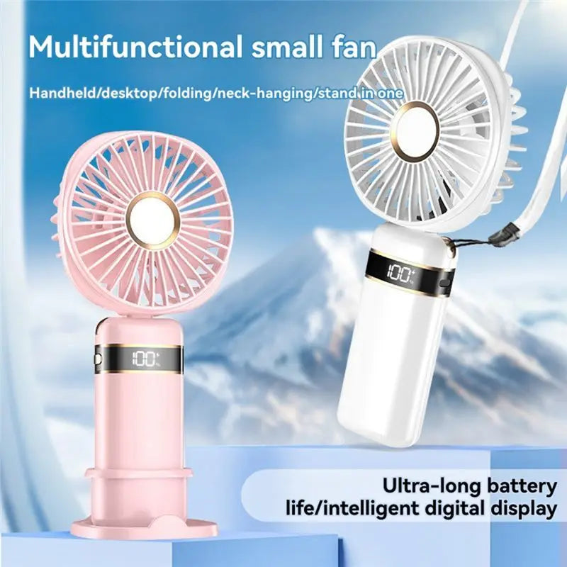 [NEW!N92R】 USB Rechargeable Handheld Fan Portable Handheld Fan Foldable Rechargeable Small Fan C