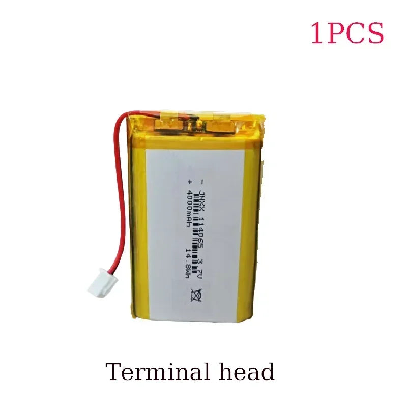 114065 Lithium Polymer Battery 3.7V 4000mAh Li-po Rechargeable Batteries for Power Bank Beauty Instrument Headphone Tachograph