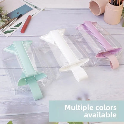 Clear Toiletry Bags with Magnetic Closure Leak-proof Makeup Bag Large Capacity PVC Cosmetic Pouch for Women Men Traveling