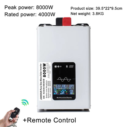12000W 10000W 8000W Power Pure Sine Wave Inverter 12V 24v 220v 24V 48V 60V 72V To 110v Converter Solar Car Inverters Off Grid