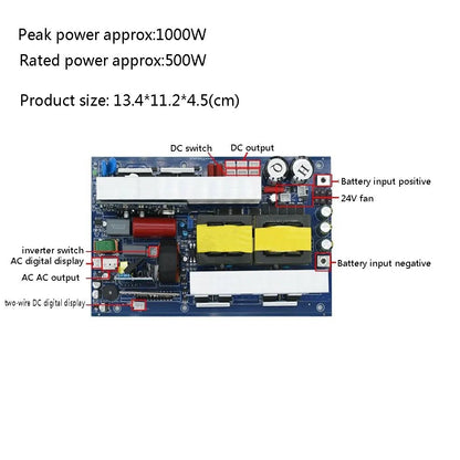 Pure Sine Wave Inverter Motherboard 12V 24V to 220V 1000W 3000W 6000W Transformer Converter Solar Off Grid Power Inverters