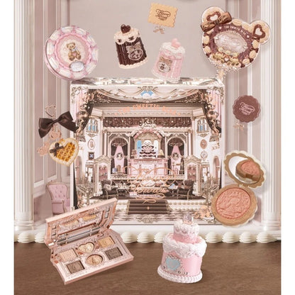 THE SWEETIE BEAR COLLECTION Makeup Gift Set All In Shimmer Eye Shadow Palette Blush Powder Lip Jelly Gift Box