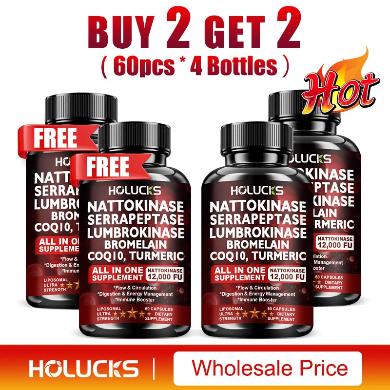Nattokinase Supplement, Supports Blood Flow, Heart Health, & Healthy Circulation, Digestive Aid, Boosts Cellular Energy