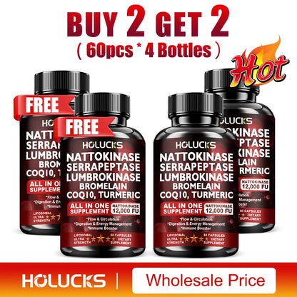 Nattokinase Supplement, Supports Blood Flow, Heart Health, & Healthy Circulation, Digestive Aid, Boosts Cellular Energy