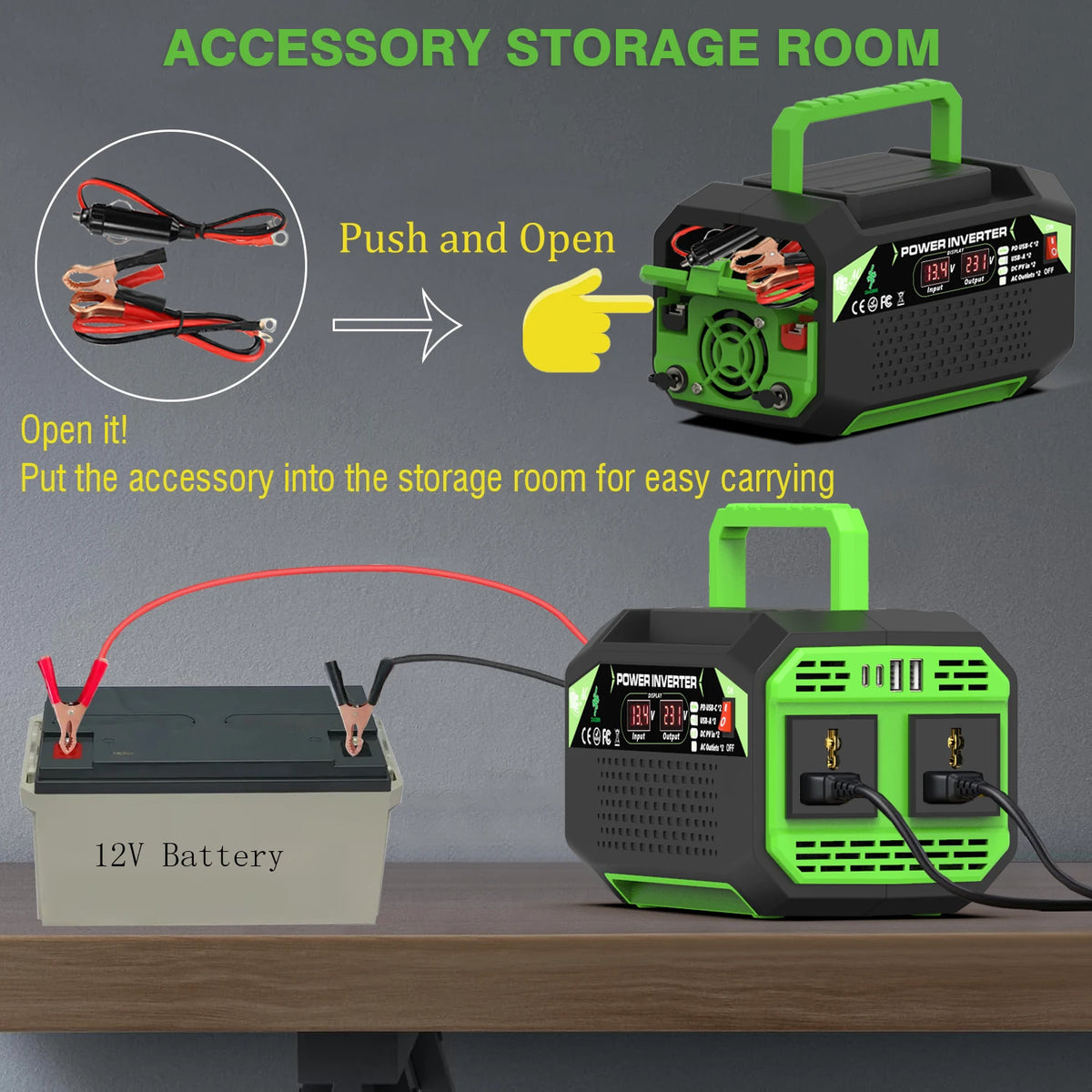 500W Inverter 12V 220V Modified Sine Wave Inverter High Power USB Socket Auto Inversor Converter Solar Car Inverter
