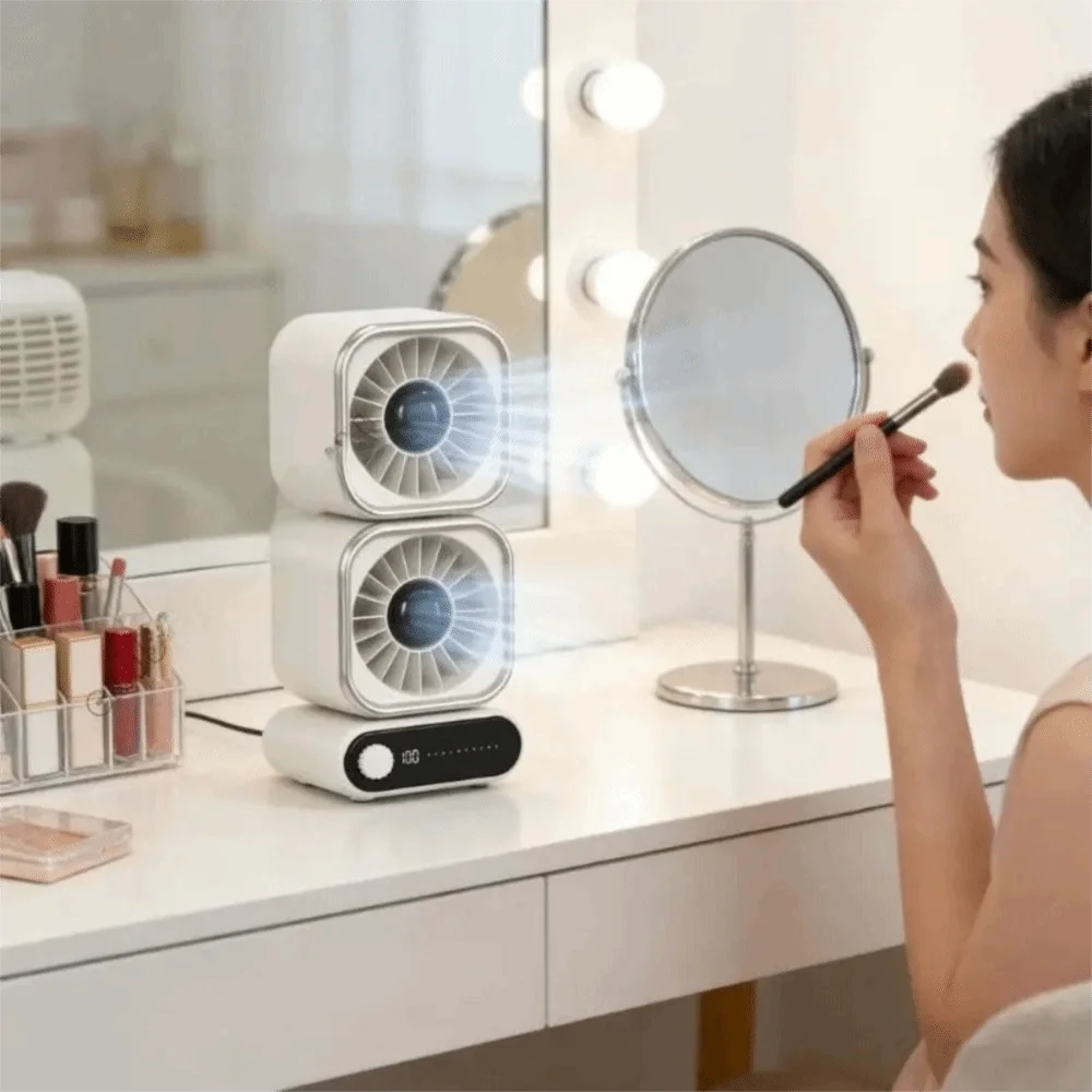 Rechargeable Battery Portable Mini Circulating Fan Quiet Operation Strong Airflow Rechargeable Personal Fan Low-Noise Design