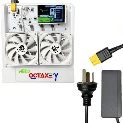 NerdOctaxe BTC Miner 12TH/s 160W 16J/Th 8*BM1370 ASIC Chips 2.4G WiFi Open-Source Mining Machine for Bitcoin Mining