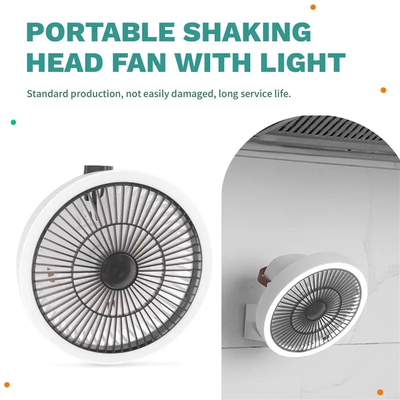 [B25B!】 Household Wall-Mounted Small Fan Charging Multi-Functional Rechargeable Fan Portable Shaking Electric Fans