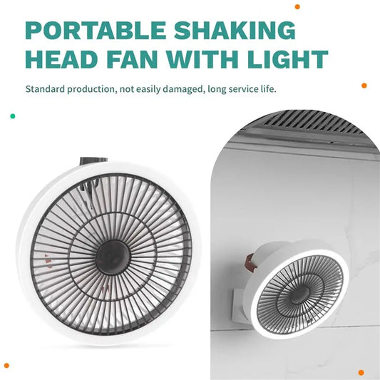[B25B!】 Household Wall-Mounted Small Fan Charging Multi-Functional Rechargeable Fan Portable Shaking Electric Fans