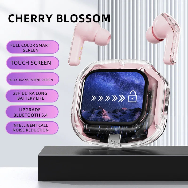 Air Max Smart Touch Screen Headsets TWS In Ear Buds Sports Earphones Binaural pro Stereo Soundtrack Microphone Bass Headsets